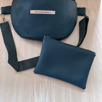Thumbnail for sac banane demi lune bleu pétrole